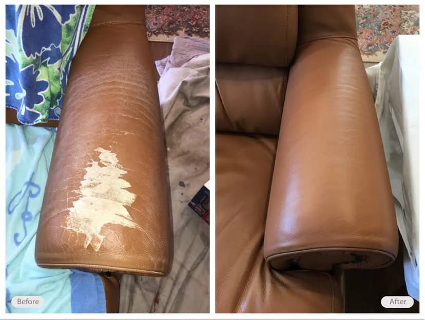 Leather restoration highlight