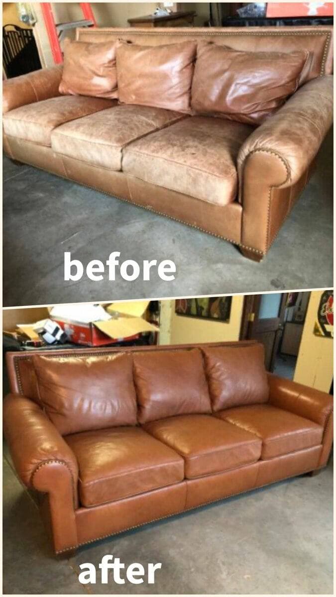 Leather restoration highlight